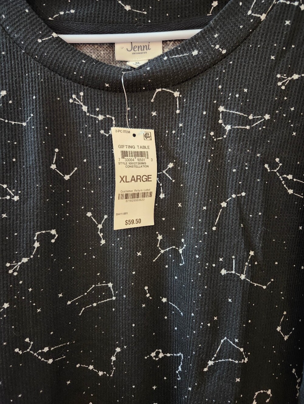 NWT Constellation Print Kids Pajama Set - Black - Picture 4 of 7